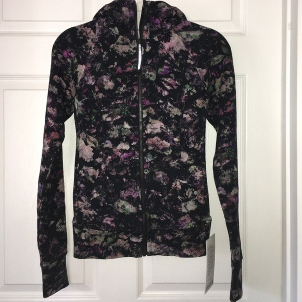 NWT Lululemon Floral Print Scuba Hoodie Fleece Lined Sweater - Picture 5 of 10